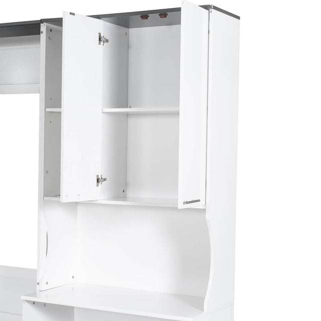 Queen Multi-Functional Murphy Bed With Sofa Desk Storage - Omega Lifestyles