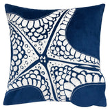 Indigo Polyester Velvet Decorative Square Pillowcase 20x20 - Omega Lifestyles