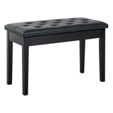 Faux Leather Duet Piano Bench With Padded Cushion - Omega Lifestyles
