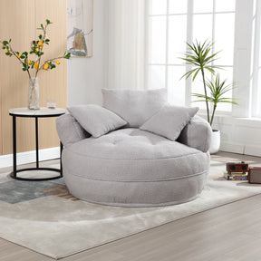 Modern Chenille Circular Foam Sponge Sleeper Chair - Omega Lifestyles