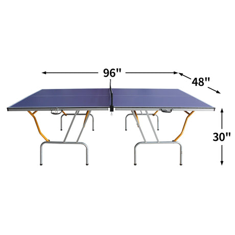 Mid-Size Foldable Table Tennis Table Set With Net & Paddles - Omega Lifestyles