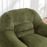 Faux Fur Comfy Bean Bag Chair With Back Support Green - Omega Lifestyles