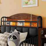 Twin Metal Platform Bed Frame With LED Light - Omega Lifestyles