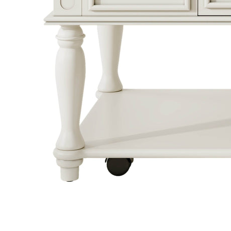 Mid-Century Farmhouse Coffee Table With Drawer Wheels - Sleep Galleria