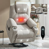 Power Lift Recliner Chair With Massage Lumbar Heat - Omega Lifestyles