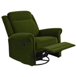 Modern Velvet Adjustable Backrest Swivel Recliner Chair - Omega Lifestyles