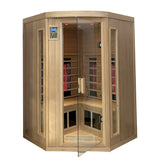 Far Infrared Solid Wood Pentagonal Indoor Sauna Room - Omega Lifestyles