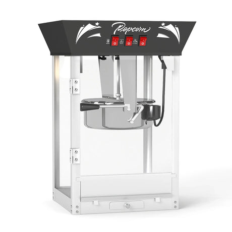 Commercial 12-Ounce Stainless Steel Popcorn Maker With Glass - Omega Lifestyles