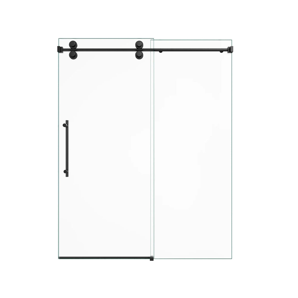 Frameless Matte Black 8mm Tempered Glass Shower Door - Omega Lifestyles