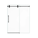 Frameless Matte Black 8mm Tempered Glass Shower Door - Omega Lifestyles