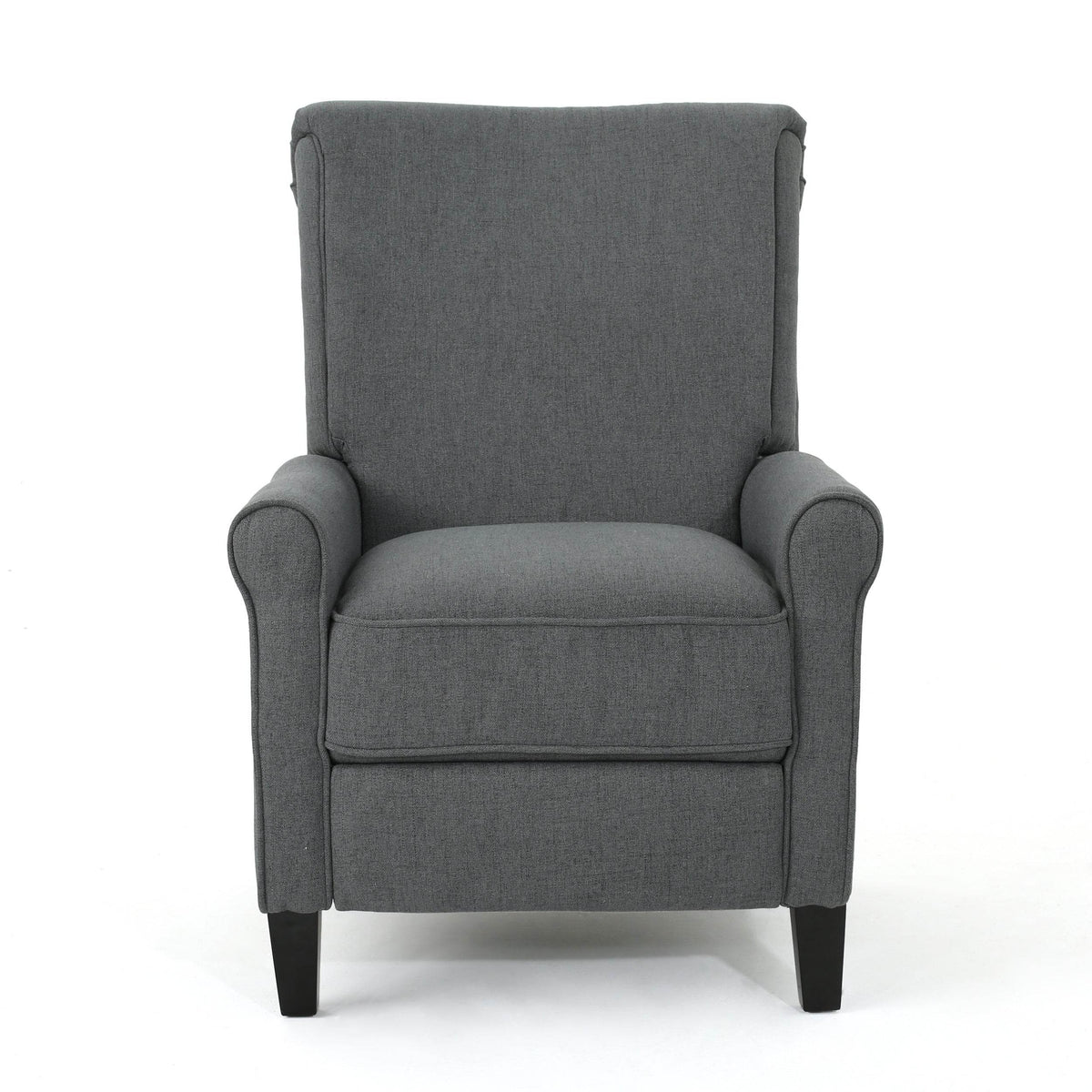 Charcoal Fabric Push Back Recliner Chair
