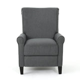 Charcoal Fabric Push Back Recliner Chair