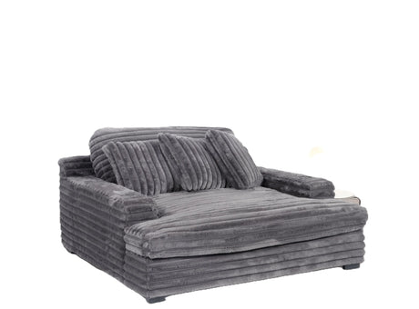 Corduroy Jumbo Chaise Armchair With Dual Cup Holders - Omega Lifestyles