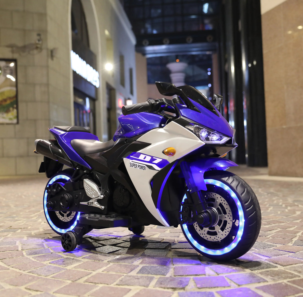 12V Kids Electric Ride On Motorcycle With Training Wheels - Omega Lifestyles