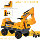 2-In-1 Ride-On Excavator Toy With Storage Light And Music - Omega Lifestyles