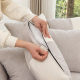 Modern Gray Chenille Barrel Accent Chair With Ottoman - Omega Lifestyles