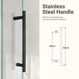 Frameless Matte Black 8mm Tempered Glass Shower Door - Omega Lifestyles