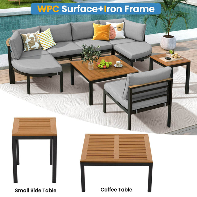 Modern Outdoor Sectional Patio Furniture Set With Cushions - Omega Lifestyles