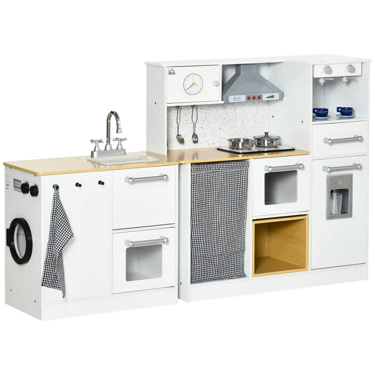 Wooden Kids Play Kitchen Set With Lights And Sound - Omega Lifestyles