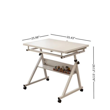 Adjustable Height Metal Puzzle Table With Storage Trays - Omega Lifestyles