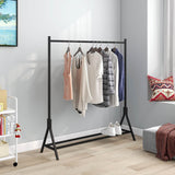 Industrial Vintage Metal Freestanding Garment Rack With Shoe Shelf