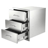 Stainless Steel Outdoor Kitchen Triple Drawer Cabinet - Omega Lifestyles