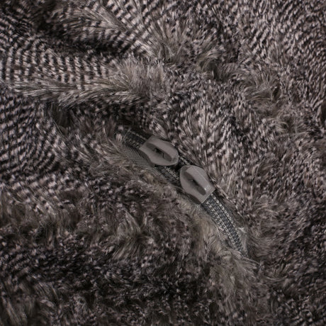 Modern Faux Fur Foam Filled 5-Foot Cozy Bean Bag - Omega Lifestyles