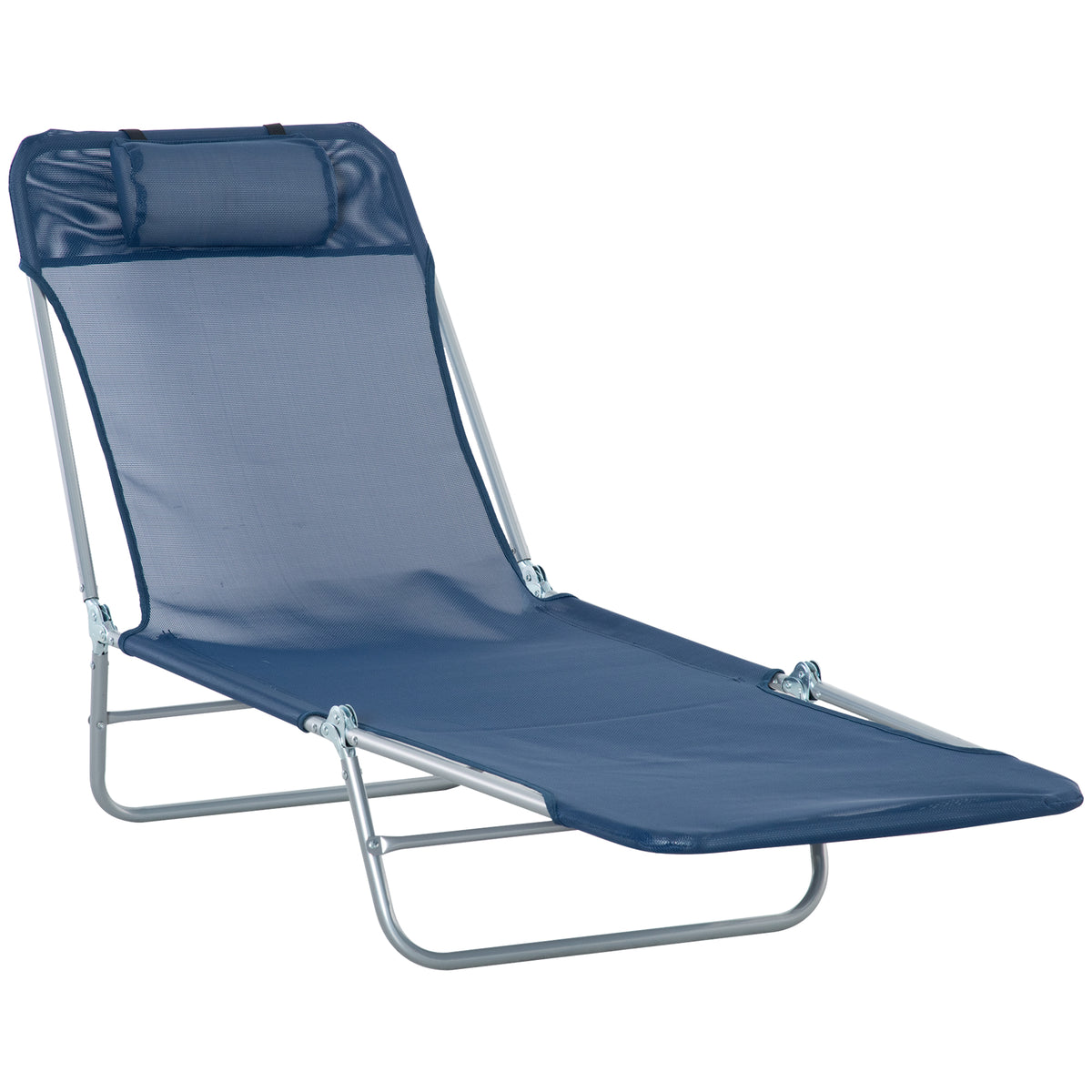 Adjustable Steel Frame Outdoor Folding Chaise Lounge Chair
