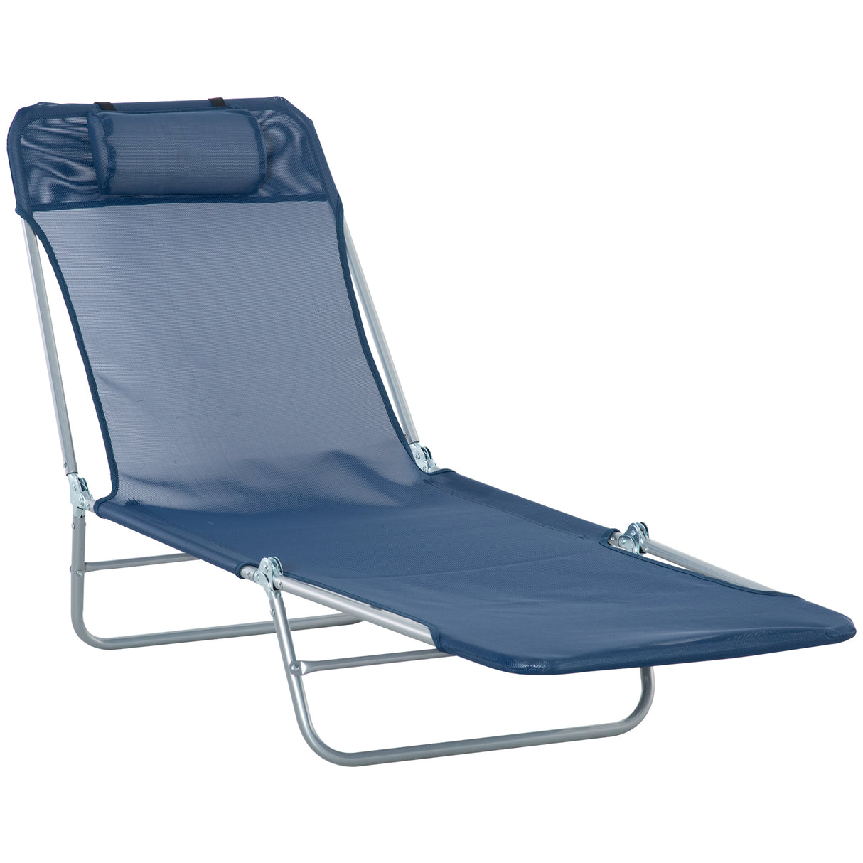 Adjustable Steel Frame Outdoor Folding Chaise Lounge Chair