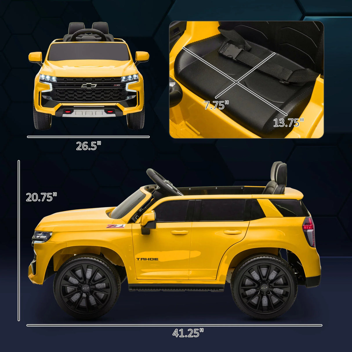 12V Licensed Chevrolet Tahoe Kids Ride-On Car With Remote Control - Omega Lifestyles