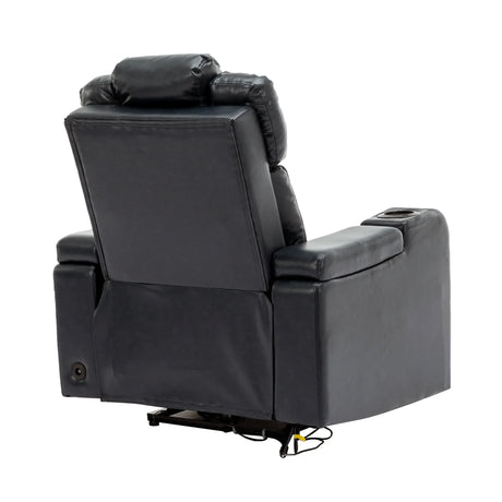 Power PU Leather Recliner Chair With Cooling Cup Holder - Omega Lifestyles