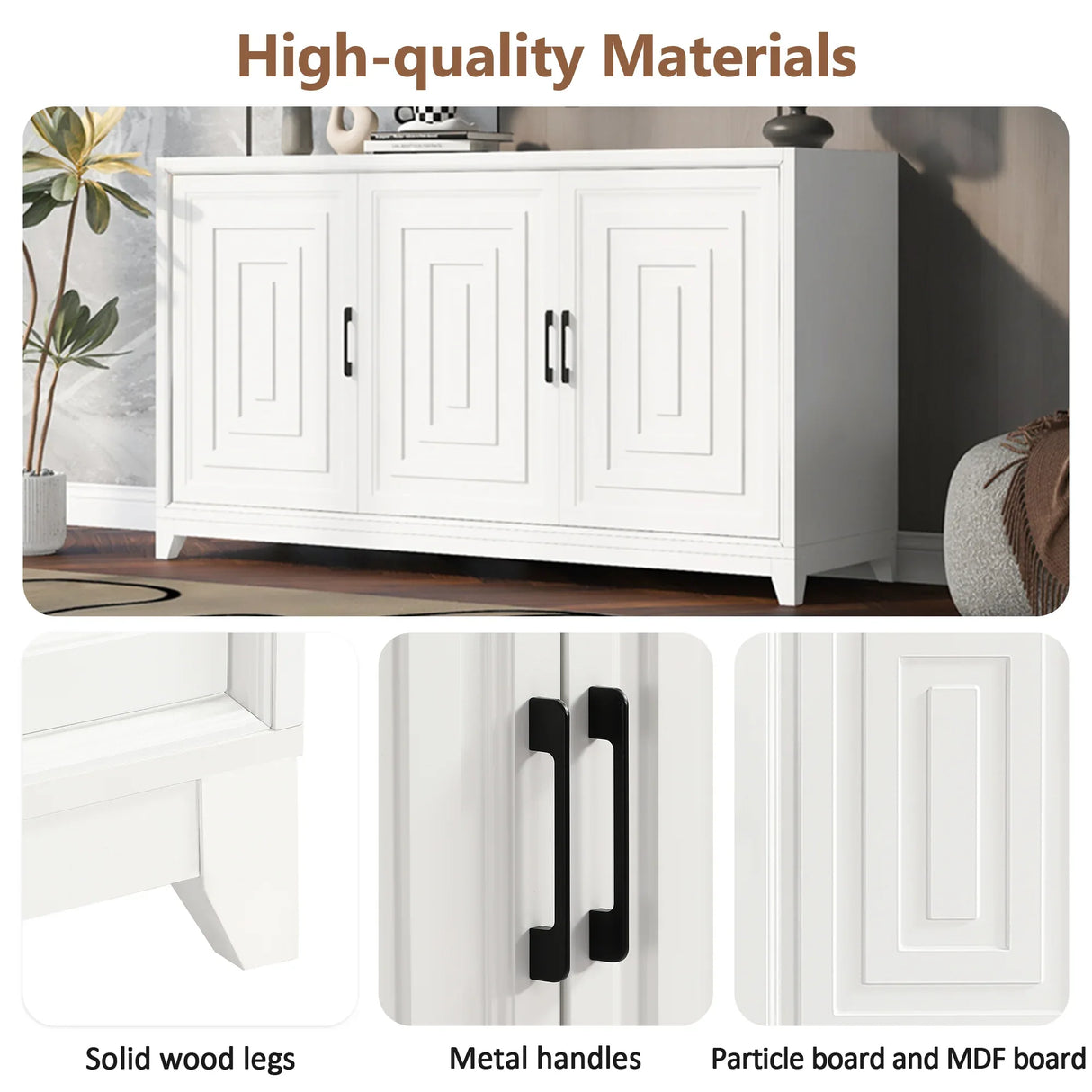 Modern White Particle Board MDF TV Stand Cabinet - Omega Lifestyles