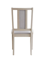 Set of 2 Beige Linen Padded Seat Side Chairs - Omega Lifestyles