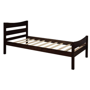 Twin Minimalist Solid Wood Platform Bed With Headboard - Omega Lifestyles