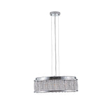 Modern Round Crystal Chandelier 19-Inch Flush Mount Light - Omega Lifestyles