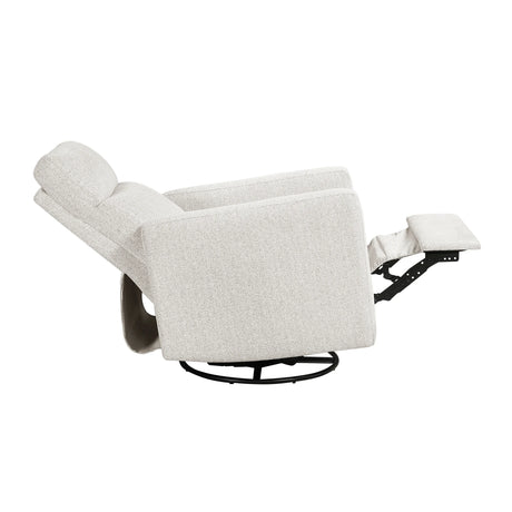 Contemporary Chenille Swivel Recliner Chair With Gliding Motion - Omega Lifestyles