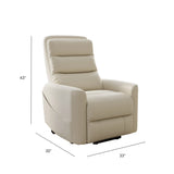 Faux Leather Power Lift Recliner Chair With USB Charging - Omega Lifestyles