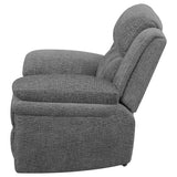 Charcoal Upholstered Power Glider Recliner With Pocket Coils - Omega Lifestyles