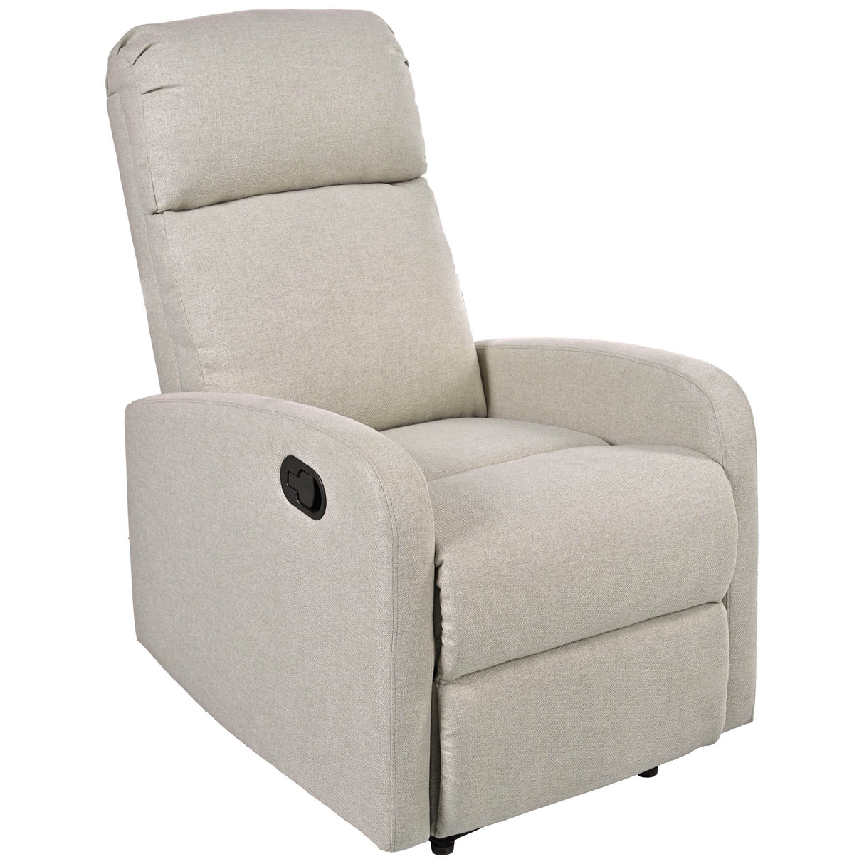 Manual Recliner Chair With Adjustable Backrest And Plush Upholstery
