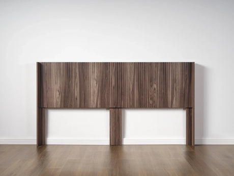 Modern Farmhouse Walnut Solid Wood King Headboard - Omega Lifestyles