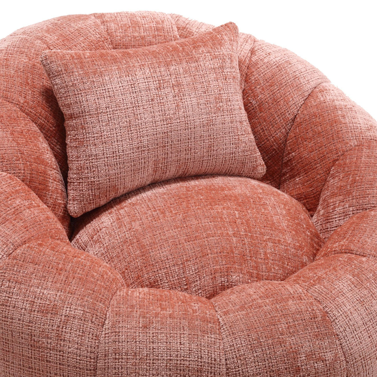 Chenille Memory Foam Lazy Sofa With Ottoman and Pillow - Omega Lifestyles