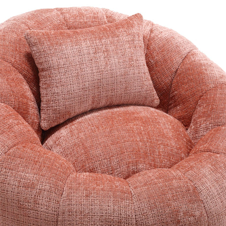 Chenille Memory Foam Lazy Sofa With Ottoman and Pillow - Omega Lifestyles