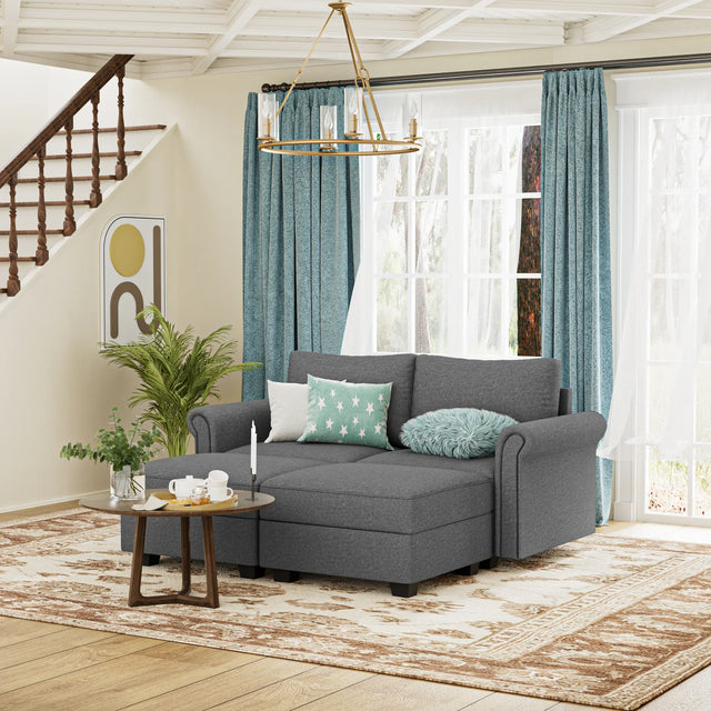 Modular 4-Seat Memory Foam Upholstered Sectional Sofa - Omega Lifestyles