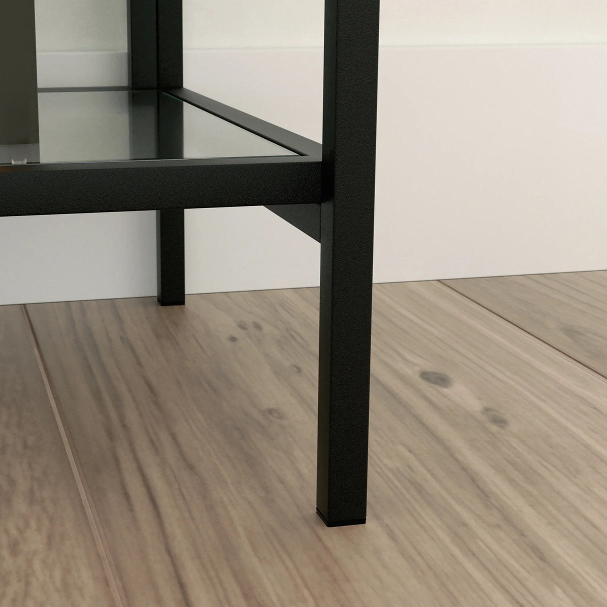 Mid-Century Modern Black Engineered Wood Bookcase - Omega Lifestyles