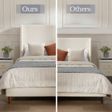 California King Contemporary Boucle Upholstered Bed Frame - Omega Lifestyles