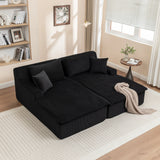 Corduroy Foam Upholstered Chaise Lounge Sleeper Chair - Omega Lifestyles