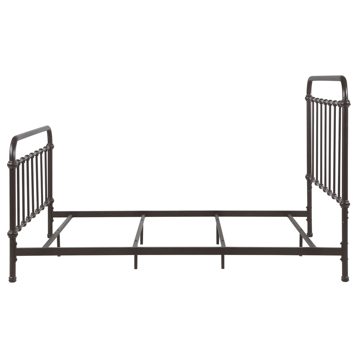 California King Farmhouse Dark Bronze Metal Bed Frame - Omega Lifestyles