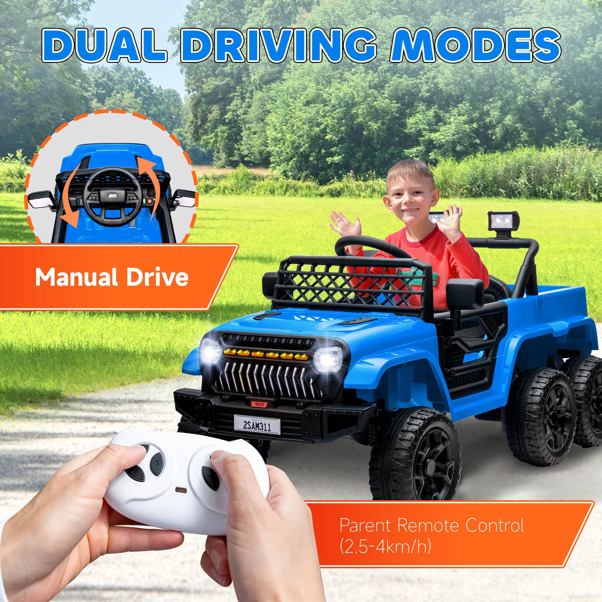 Kids 12V 4x4 Electric Ride-On Car With Remote Control - Omega Lifestyles