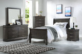 Eastern King Dark Gray Synthetic Wood 4-Piece Bedroom Set
