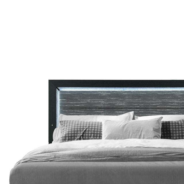 Modern Upholstered Bed Frame With LED Accent Lighting - Omega Lifestyles
